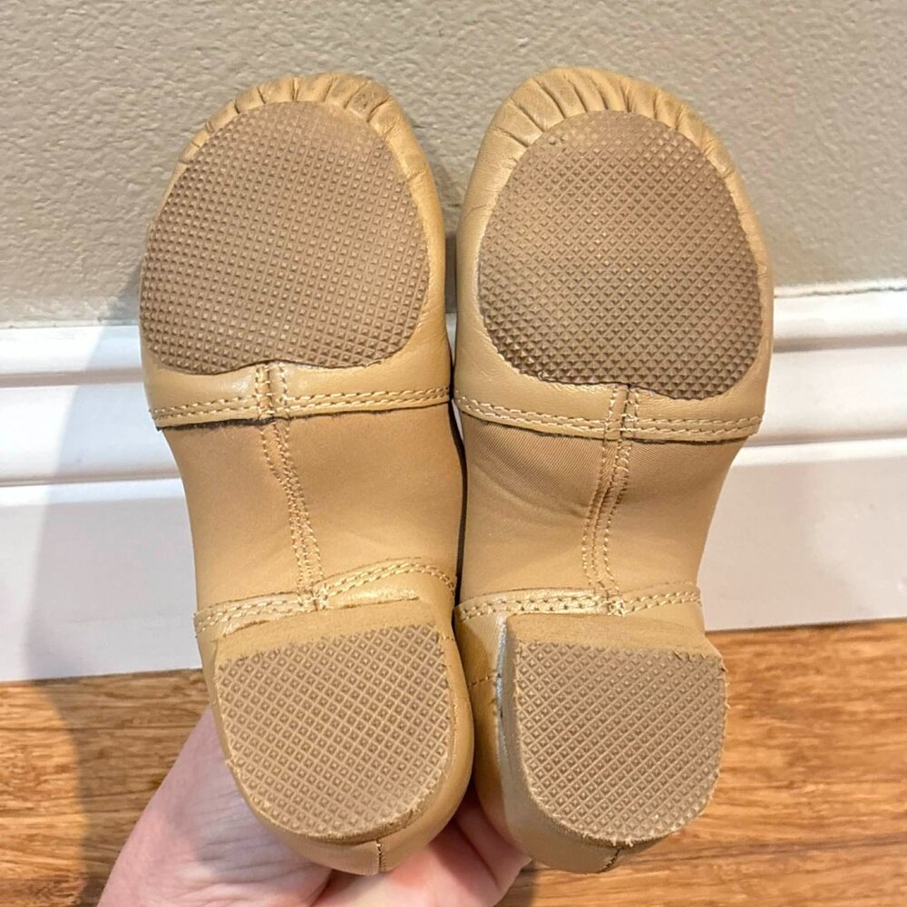 Weissman Leather Jazz Dance Shoes Tan Girls 10.5 Style W800 - Picture 7 of 8